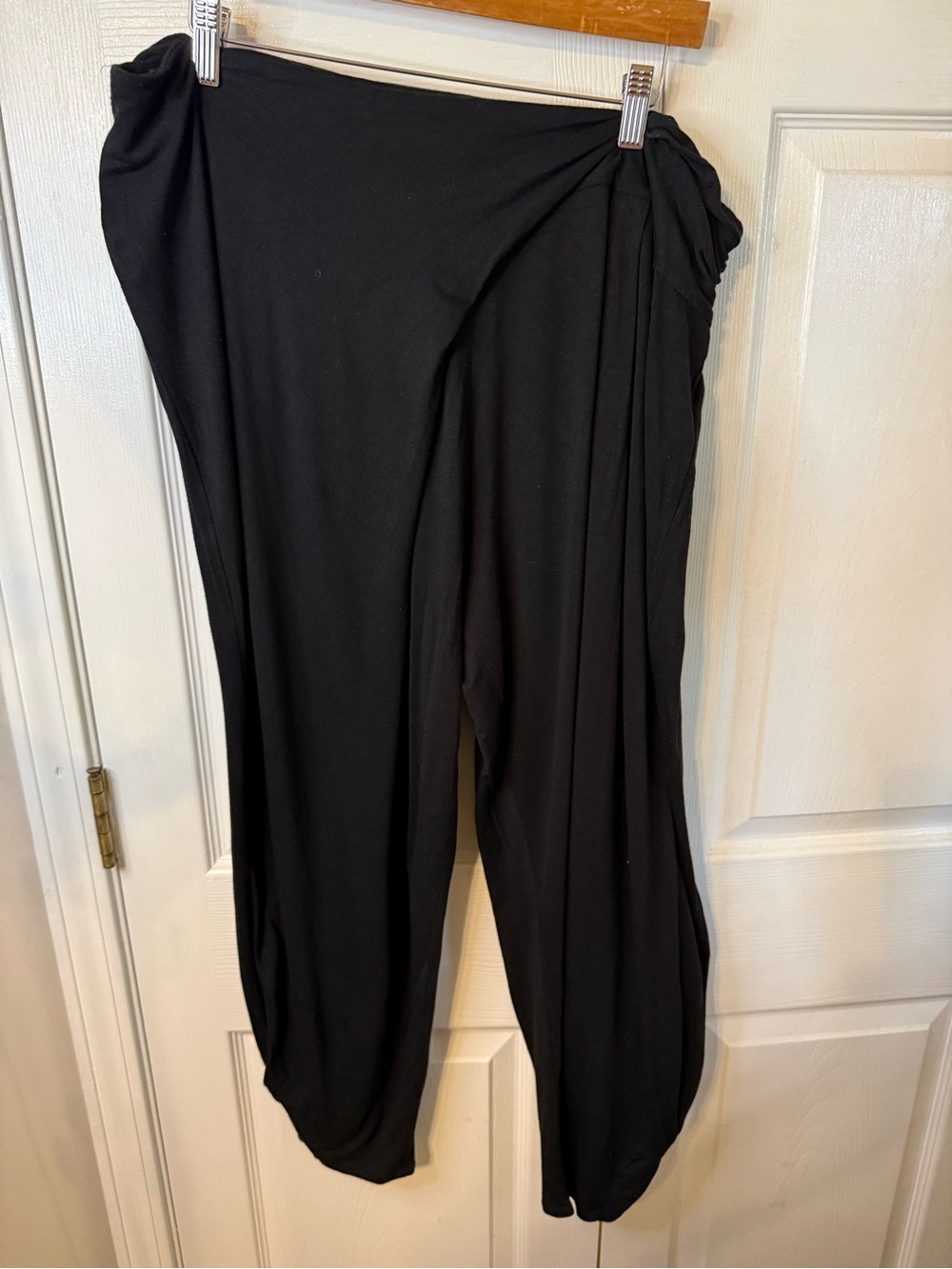Free People Black Pia Pants Draped Cropped Harem Pants